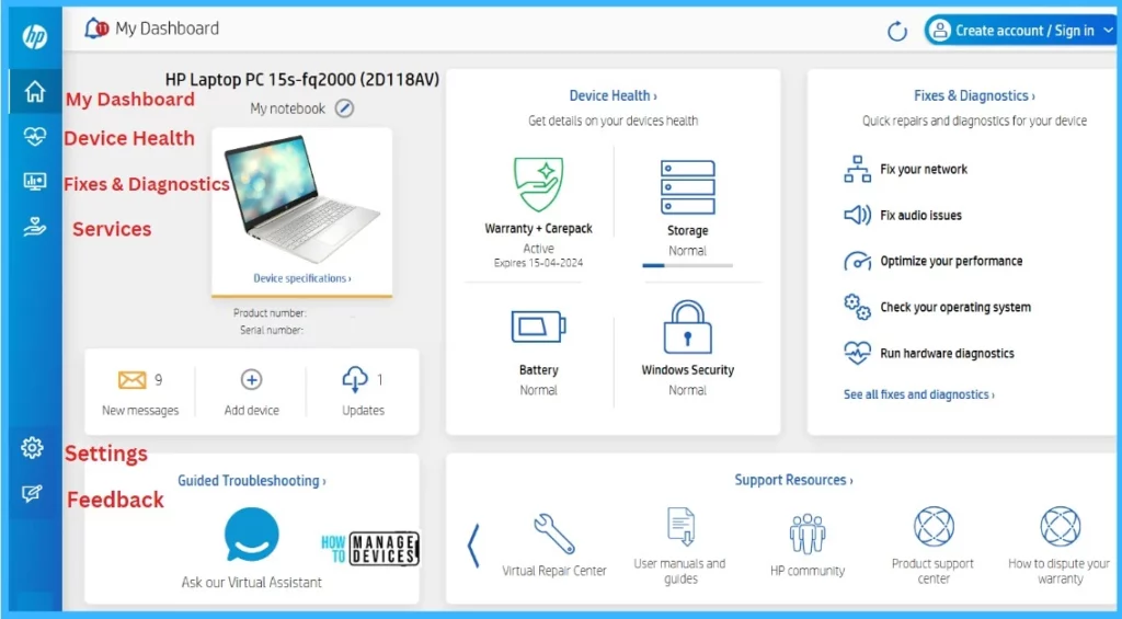 Detailed Overview of HP Support Assistant - Fig.9