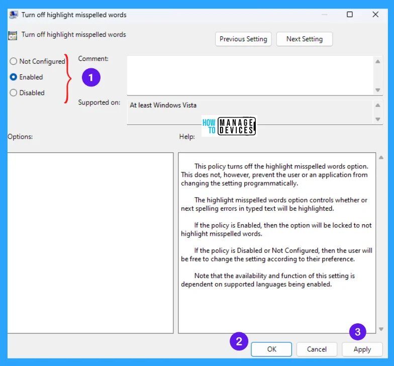 Enable Disable Autocorrect Misspelled Words on Windows 11 - Fig. 8