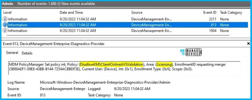 Turn off KMS Client Online AVS Validation Policy Using Intune Fig.10