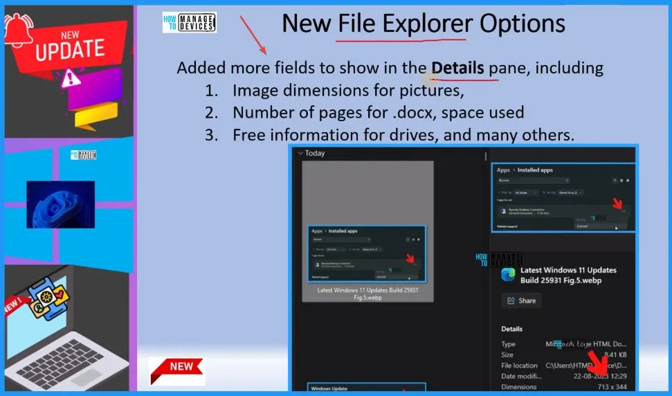 HTMD Newsletter from 4th to 8th September 2023 4 Latest Windows 11 Features and DC Locator Algorithm Changes Coming Soon 4th to 8th September 2023 Fig. 4