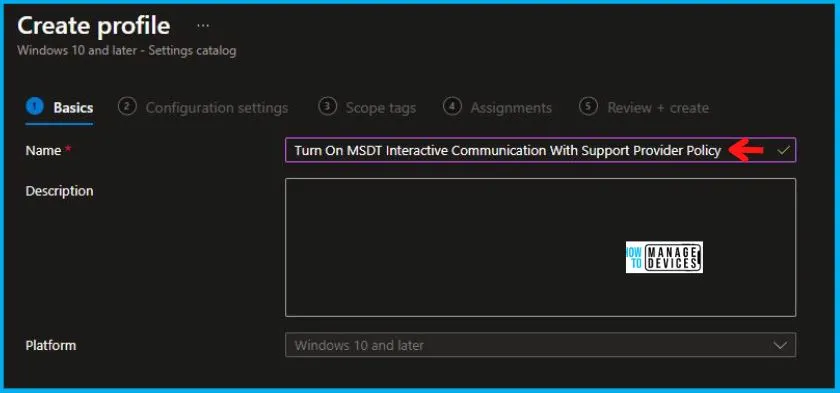 Turn On MSDT Interactive Communication With Support Provider Policy Using Intune Fig.3