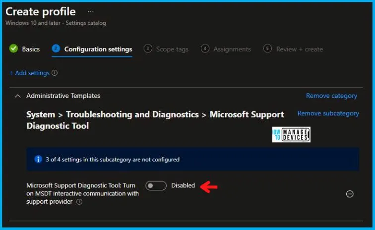 Turn On MSDT Interactive Communication With Support Provider Policy Using Intune Fig.6