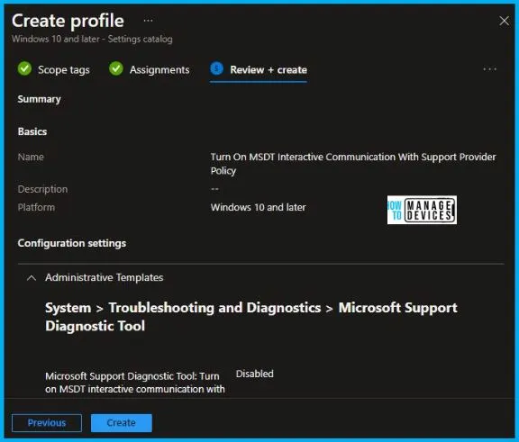 Turn On MSDT Interactive Communication With Support Provider Policy Using Intune Fig.8
