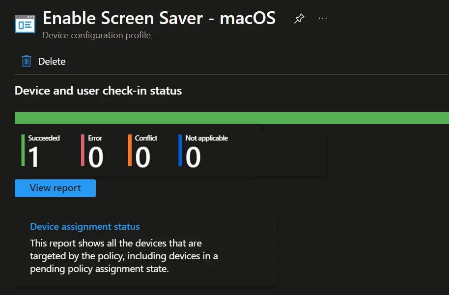 Enable Screen Saver for macOS using Intune Fig.8