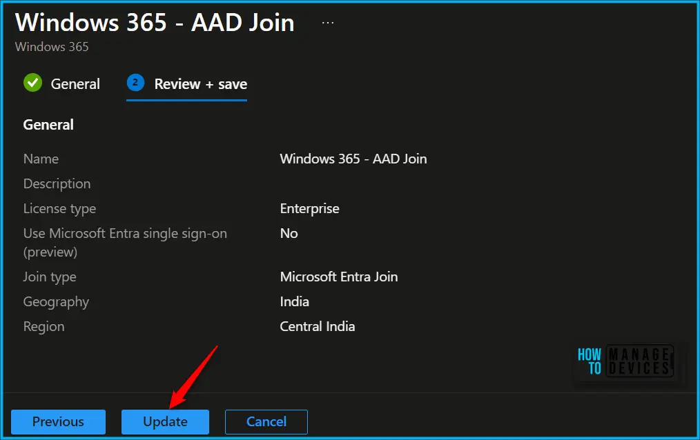 Move Windows 365 Cloud PC to Another Region Fig.4