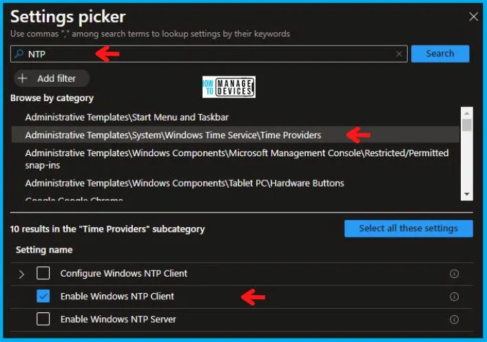 Enable Windows NTP Client Policy Using Intune Fig.5