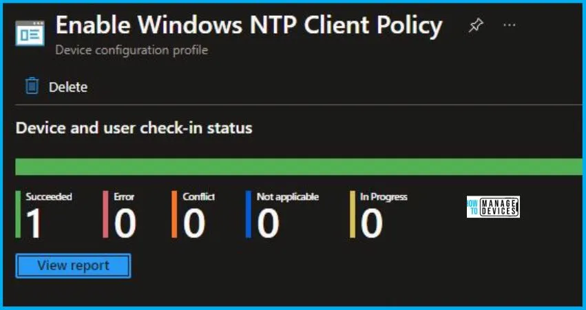 Enable Windows NTP Client Policy Using Intune Fig.9