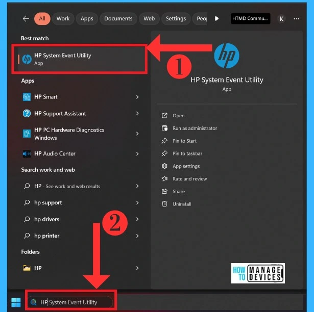 HP System Event Utility | Install and Use - Fig.6