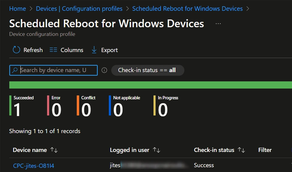 Schedule Reboot for Windows Devices using Intune Fig.9