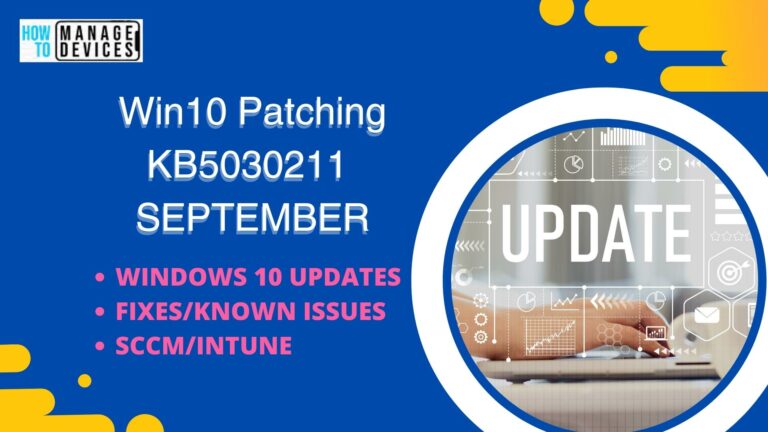 Windows 10 KB5030211 September Patch Tuesday 2023
