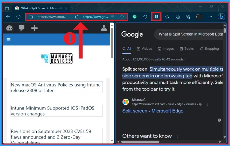 Split Screen Button on Microsoft Edge Browser - fig.10