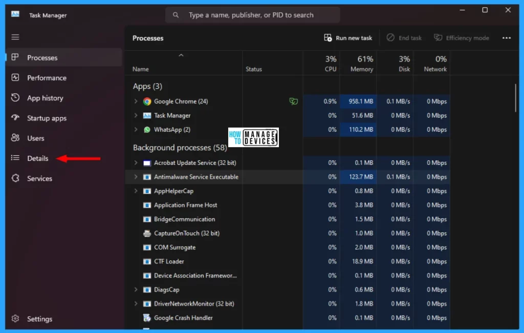 Various Ways to Find Process IDs for Apps in Windows 11 - Fig.2