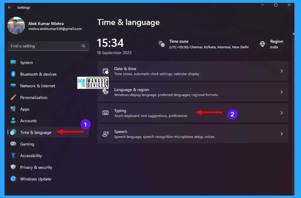 Enable Disable Autocorrect Misspelled Words on Windows 11 - Fig. 3