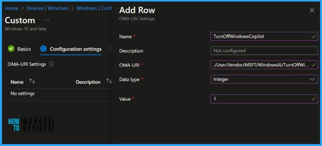 Turn off Copilot in Windows using Intune and Group Policy Fig.3