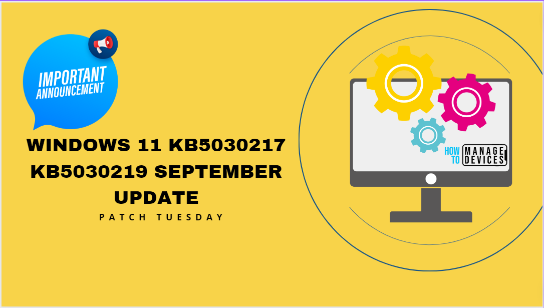 Windows 11 KB5030217 KB5030219 September Patches