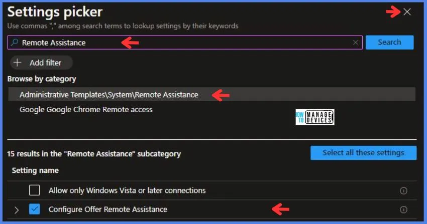 Configure Offer Remote Assistance Policy Using Intune Fig.6