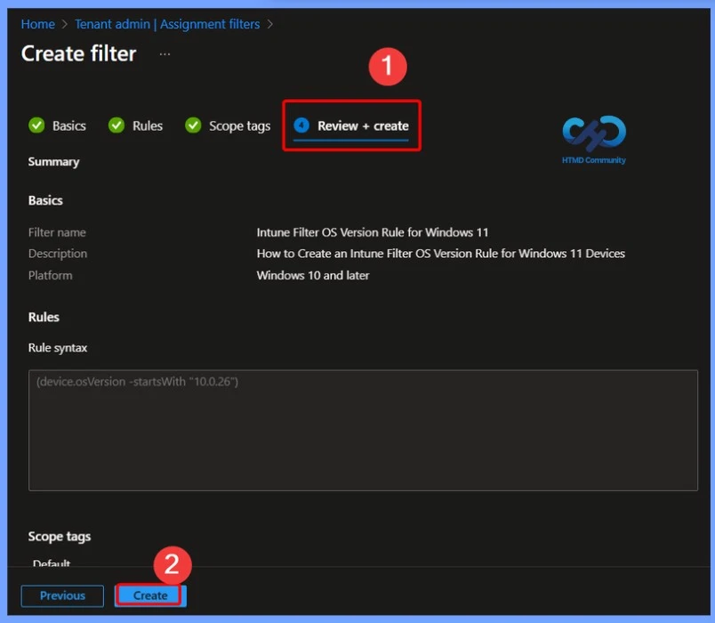 How to Create an Intune Filter OS Version Rule for Windows 11 Devices 6 How to Create an Intune Filter OS Version Rule for Windows 11 Devices - Fig.5