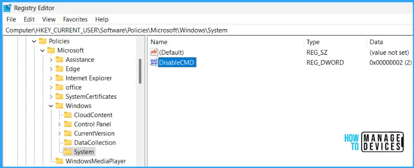 Disable Command Prompt Access using Intune Fig.11
