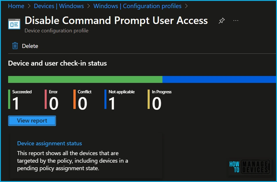 Disable Command Prompt Access using Intune Fig.9