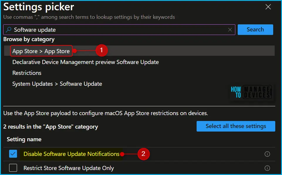 Disable macOS Software Update Notifications using Intune Fig.3