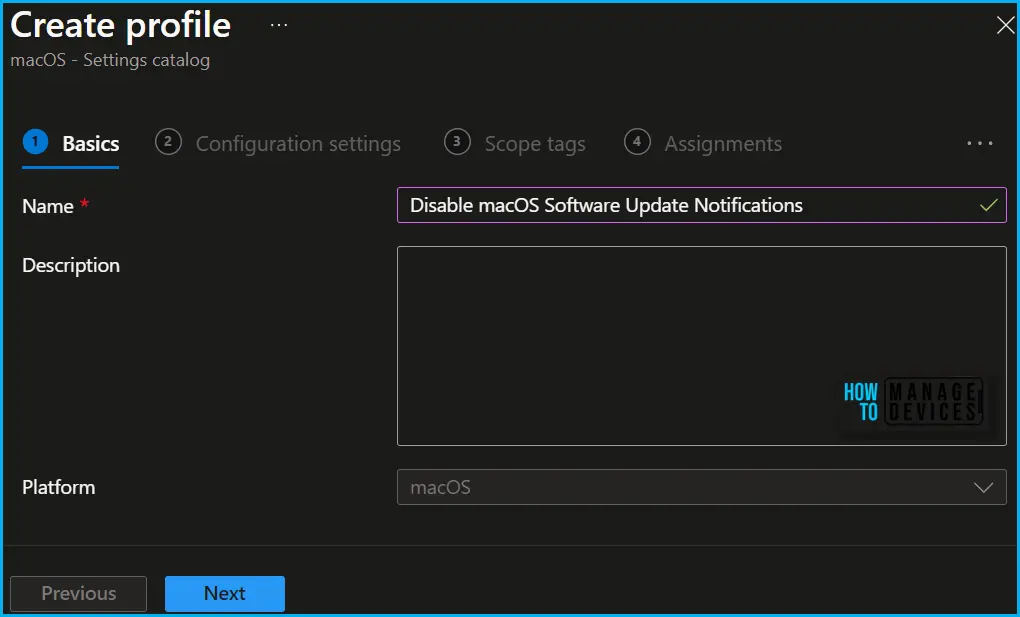 Disable macOS Software Update Notifications using Intune Fig.2