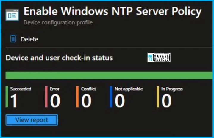 Enable Windows NTP Server Policy Using Intune Fig.10