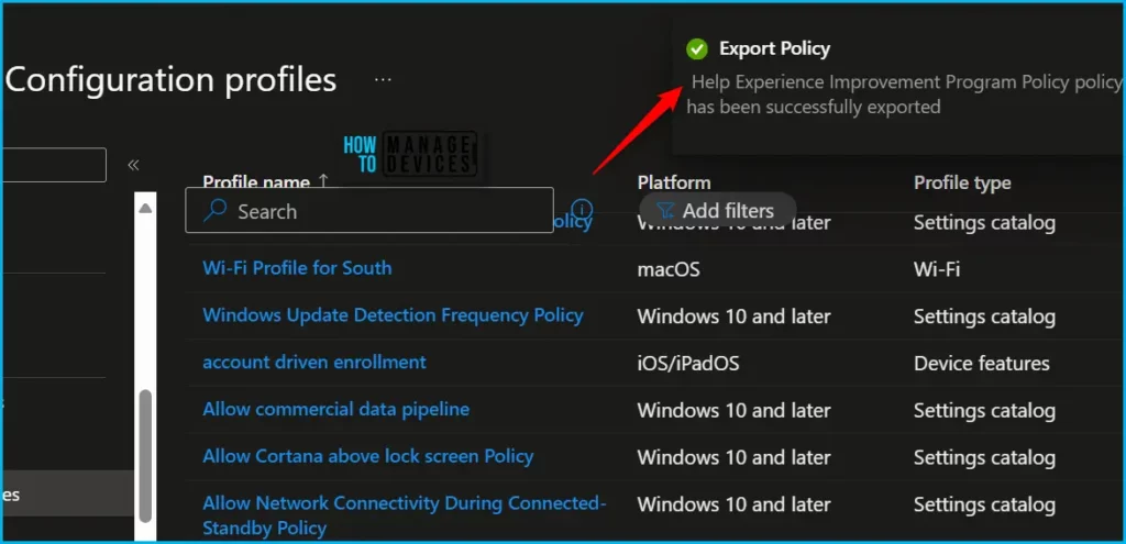 Import Export Settings Catalog Policy from Intune Fig.3