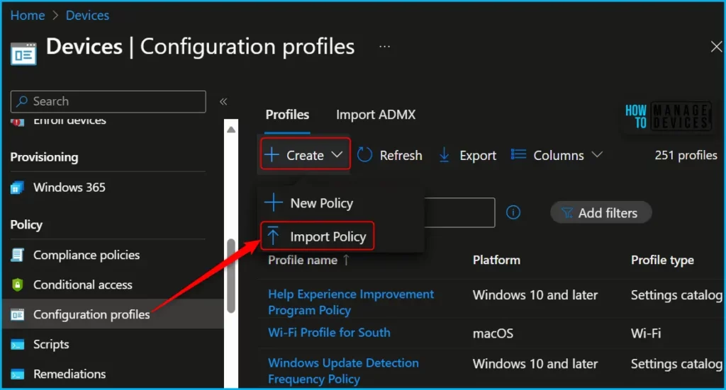 Import Export Settings Catalog Policy from Intune Fig.5