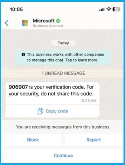 MFA Authentication now Added to WhatsApp - Fig.6 - Creds to MS