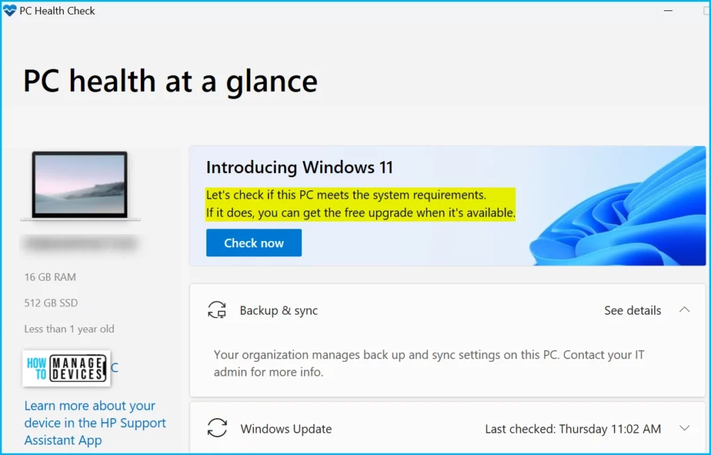 Manage Windows 11 Readiness Dashboard using SCCM Fig.1