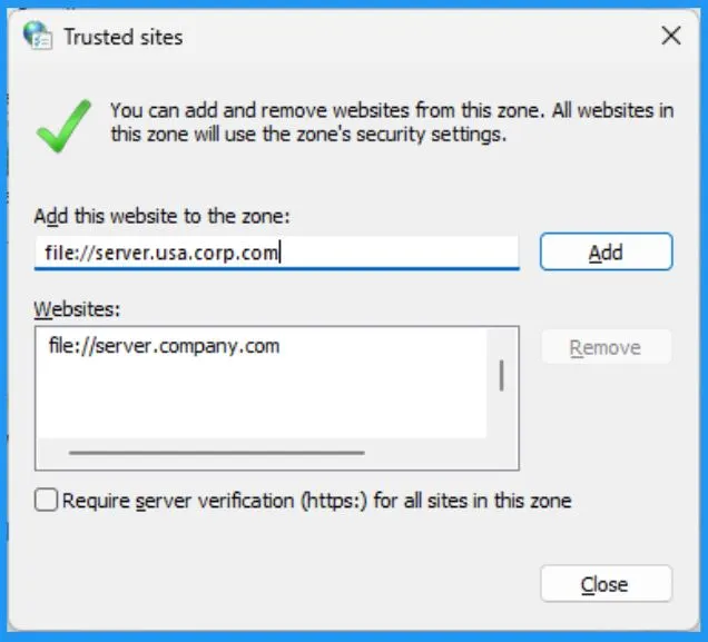 FIX Restricted Access to FQDN and IP Hyperlinks Issues in Outlook - Fig. 5 - Creds to MS