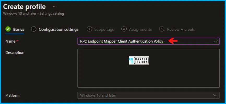 RPC Endpoint Mapper Client Authentication Policy Using Intune Fig.4