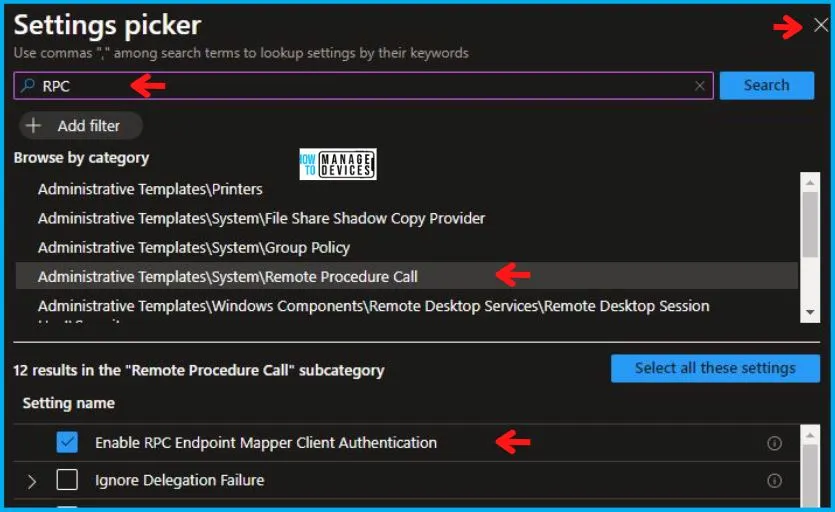 RPC Endpoint Mapper Client Authentication Policy Using Intune Fig.6