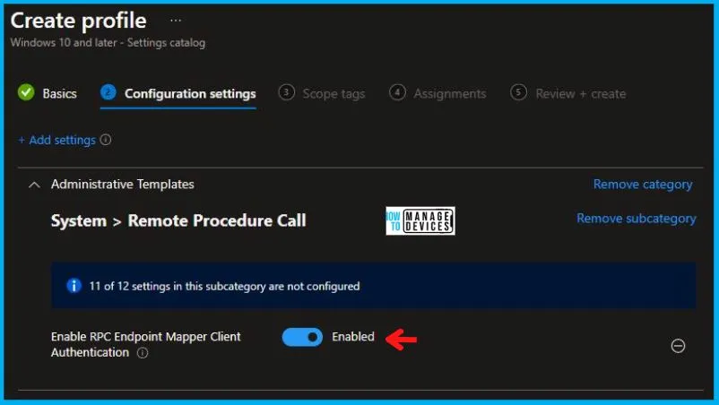 RPC Endpoint Mapper Client Authentication Policy Using Intune Fig.7