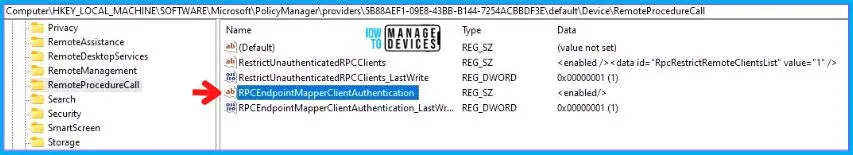 RPC Endpoint Mapper Client Authentication Policy Using Intune Fig.12