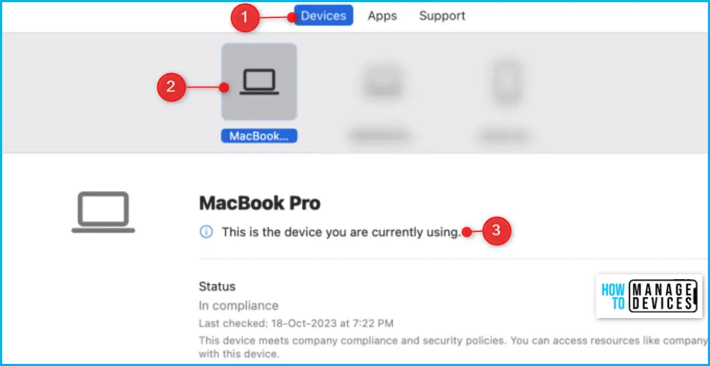 Remove Device from Company Portal for macOS 1 Remove Device from Company Portal for macOS Fig.1