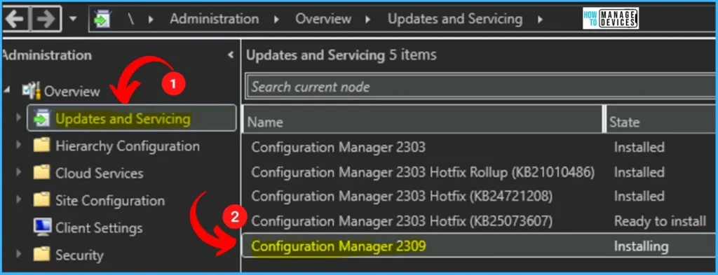 HTMD Newsletter 110 Summary from 9th to 13th October 2023 10 SCCM 2309 Upgrade Guide HTMD Newsletter 110 Fig. 10