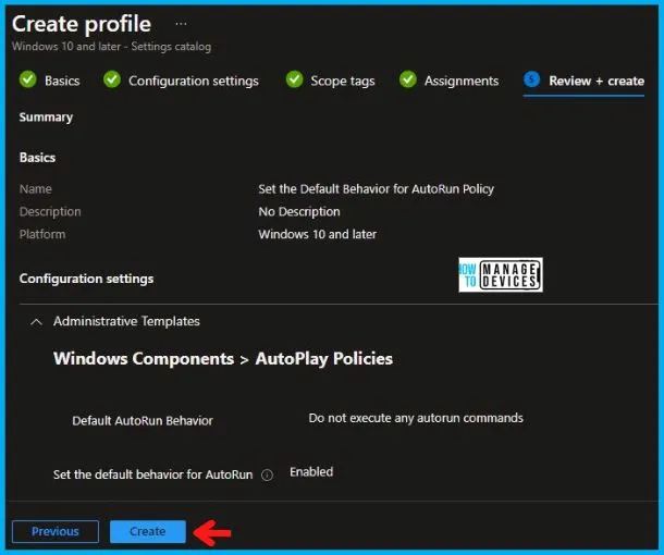Set the Default Behavior for AutoRun Policy Using Intune Fig.9