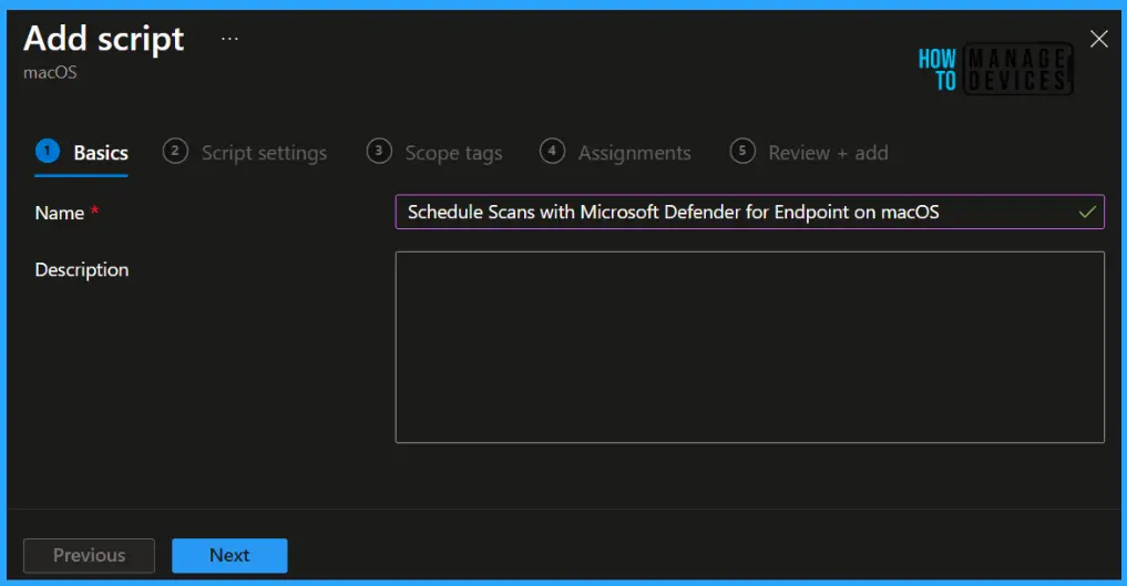 Schedule Scans with Microsoft Defender for Endpoint on macOS from Intune Fig.2
