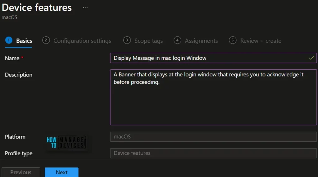 Display Organizational Messages on macOS Login Screen using Intune Fig.2