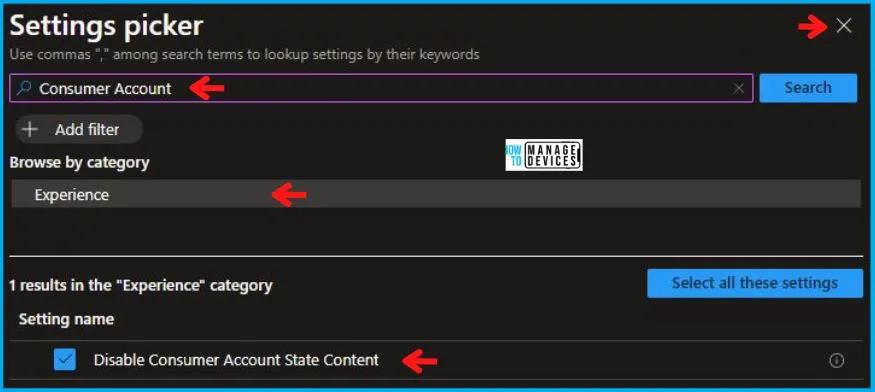 Turn Off Cloud Consumer Account State Content Policy Using Intune Fig.6
