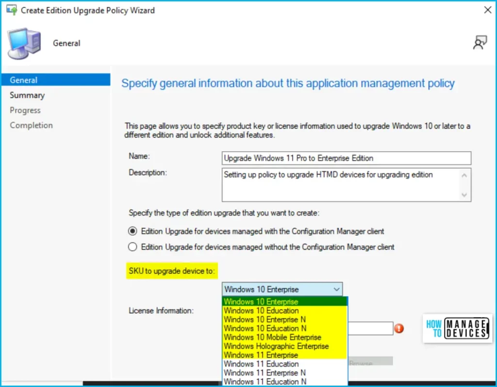 Windows 11 Edition Upgrade using SCCM Policy Settings  Fig.3