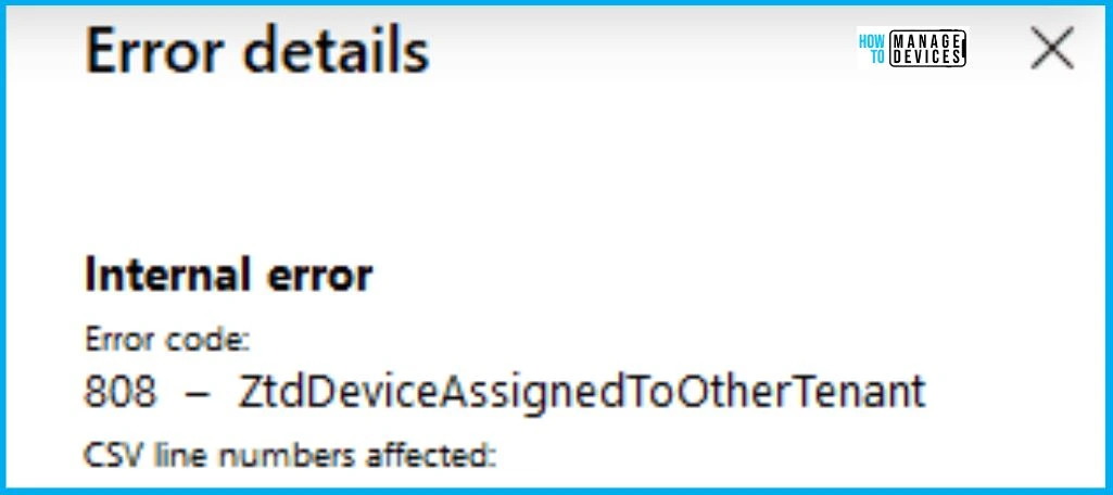 HTMD Newsletter 115 Summary from 13th to 17th November 2023 4 Windows Autopilot Internal Errors HTMD Newsletter 115 Fig. 4