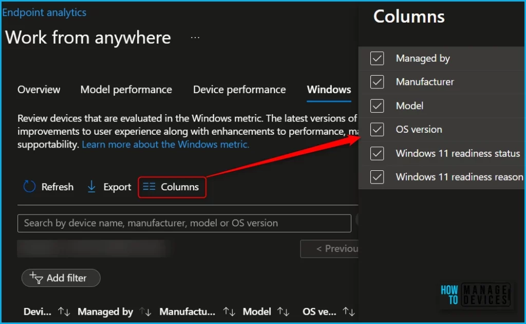 Windows 11 Hardware Readiness Insights from Intune Endpoint Analytics Fig.4