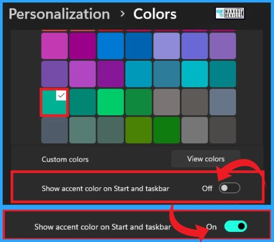 Accent Colors in Windows Start Menu and Taskbar - fig.3