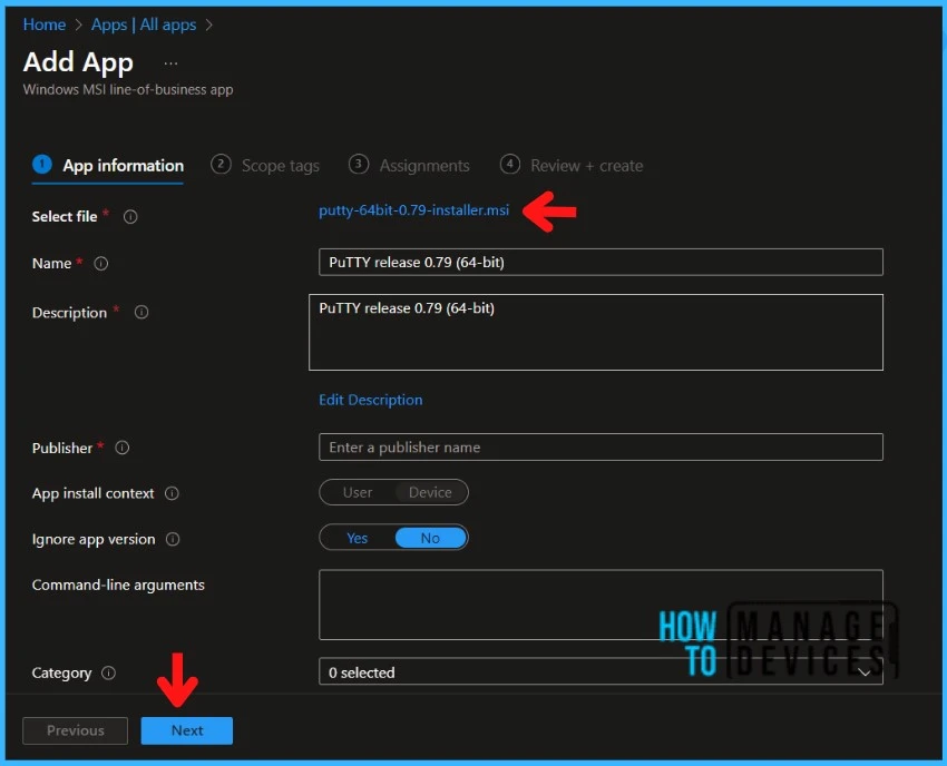 How to Deploy Putty Windows Line-Of-Business app using Intune 5 Deploy Putty Windows Line-Of-Business app using Intune Fig. 5
