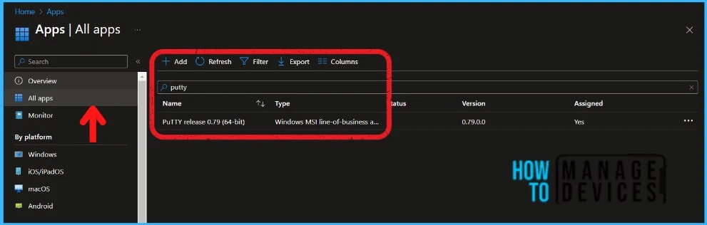 How to Deploy Putty Windows Line-Of-Business app using Intune 8 Deploy Putty Windows Line-Of-Business app using Intune Fig. 8