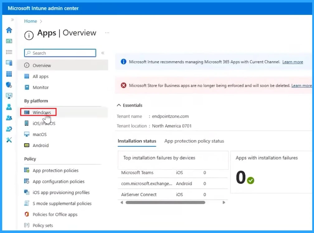 Deploy Windows Catalog App Type using Intune Enterprise Application Catalog- Fig.1 Creds to Danny Guillory and Joe Lurie Microsoft