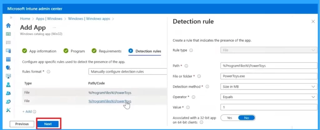 Intune Enterprise Application Catalog Details -Fig.9 Creds to Danny Guillory and Joe Lurie Microsoft