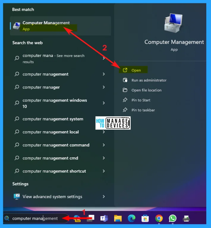 Different Ways to Access Computer Management in Windows 11 - Fig. 4